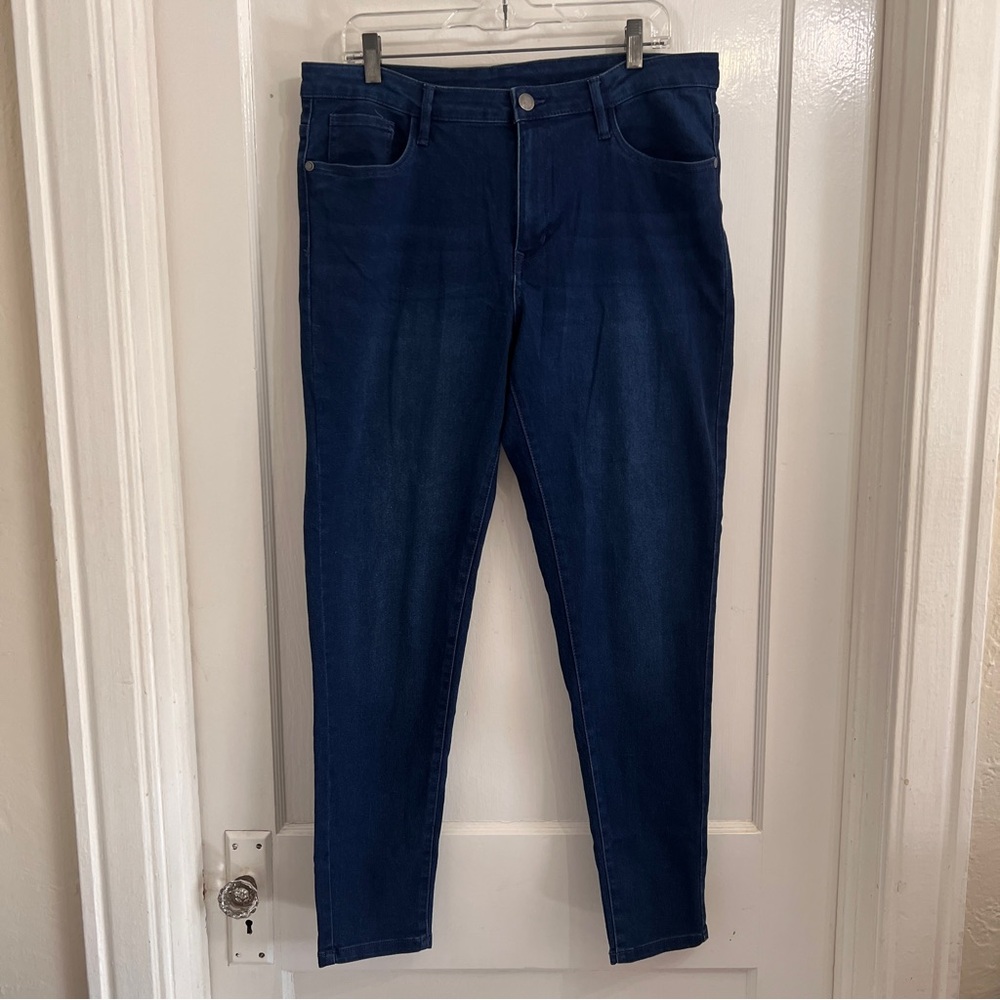 Dark Wash Serra Ankle Skinny Stretch Jeans Size 16